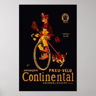 Continentale fietsreissue 36 x 24 Poster