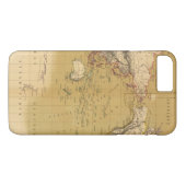 Continentale kaart Case-Mate iPhone case (Achterkant (Horizontaal))