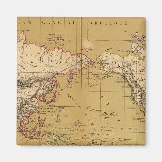 Continentale kaart magneet (Voorkant)