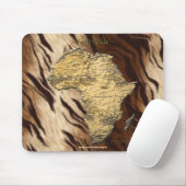 Continentale kaart van Afrika op Faux Fur Achtergr Muismat (Met muis)