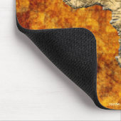 Continentale kaart van Afrika op Golden Rustic BG Muismat (Hoek)