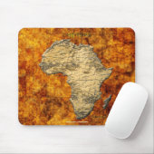 Continentale kaart van Afrika op Golden Rustic BG Muismat (Met muis)