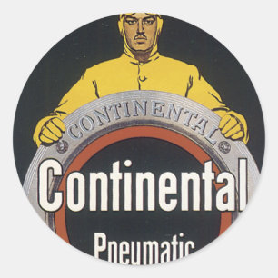 Continentale pneumatische ronde sticker