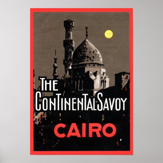 Continentale Savoy, Caïro-reisposter Poster (Voorkant)