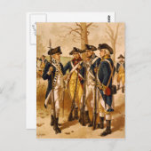 Continentale soldaten van Henry Alexander Ogden Briefkaart (Voorkant / Achterkant)