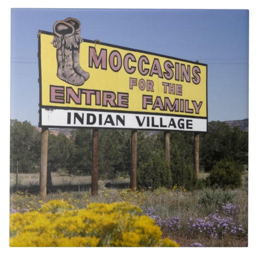 Continentale splitsing, New Mexico, Route 66 Tegeltje (Voorkant)