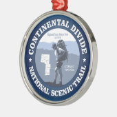 Continentale splitsing (rd) metalen ornament (Links)