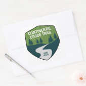 Continentale splitsing vierkante sticker (Envelop)
