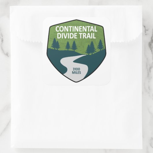 Continentale splitsing vierkante sticker (Tas)