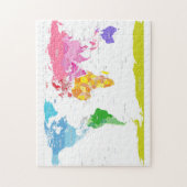 Continentale Wereldkaart Legpuzzel (Verticaal)