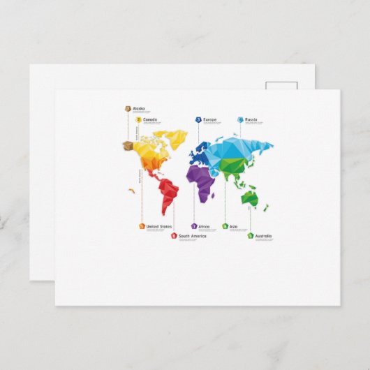 Continenten Briefkaart (Voorkant / Achterkant)