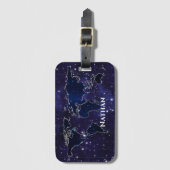 Continents in Star Constellations Night Sky Name Bagagelabel (Voorkant (verticaal))