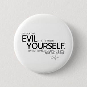 CONTINGENTEN: Confucius: Kwaad in jezelf Ronde Button 5,7 Cm