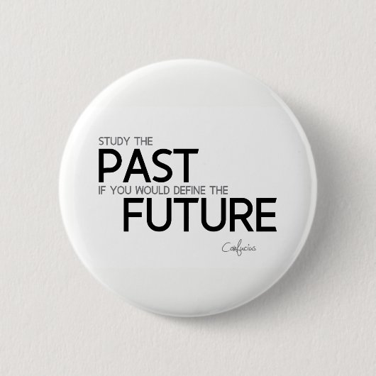 CONTINGENTEN: Confucius: Onderzoek het verleden Ronde Button 5,7 Cm (Voorkant)