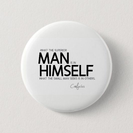 CONTINGENTEN: Confucius: Superieur man Ronde Button 5,7 Cm (Voorkant)