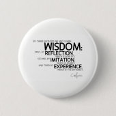 CONTINGENTEN: Confucius: Wisdom: reflectie, imitat Ronde Button 5,7 Cm (Voorkant)