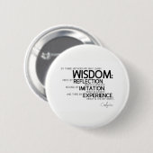 CONTINGENTEN: Confucius: Wisdom: reflectie, imitat Ronde Button 5,7 Cm (Voorkant /achterkant)