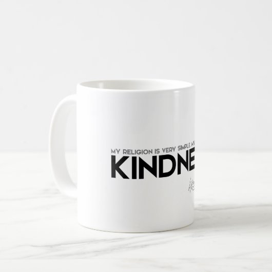 CONTINGENTEN: Dalai Lama: Mijn religie is vriendel Koffiemok (Voorkant links)