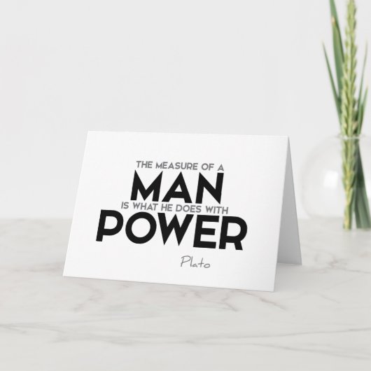 CONTINGENTEN: Plato: Meting van een man, vermogen Kaart (Voorkant)