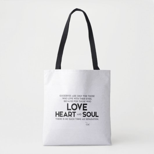 CONTINGENTEN: Rumi: Goodbyes, scheiding Tote Bag (Voorkant)