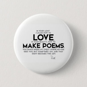 CONTINGENTEN: Rumi: Leer hoe je van je houdt Ronde Button 5,7 Cm