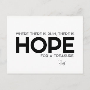 CONTINGENTEN: Rumi: Ruin, hoop Briefkaart