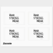 CONTINGENTEN: Sun Tzu: Vermijd sterk, zwak slaan Rechthoekige Sticker (Vel)