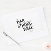CONTINGENTEN: Sun Tzu: Vermijd sterk, zwak slaan Rechthoekige Sticker (Envelop)