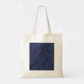 Continu Kunst Kunst Sprinter Hardlopen Tote Bag (Achterkant)
