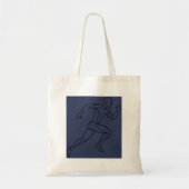 Continu Kunst Kunst Sprinter Hardlopen Tote Bag (Voorkant)