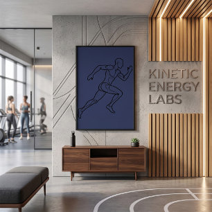 Continu Kunst Sprinter Hardlopen Poster