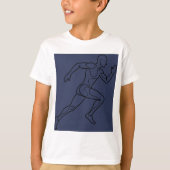 Continu Kunst Sprinter Hardlopen T-shirt (Voorkant)
