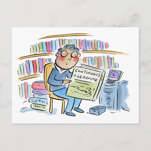 Continu leren briefkaart (Voorkant)
