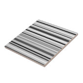 Continue grijze strepen, klein (4,25 x 4,25 inch) tegeltje (Zijkant)