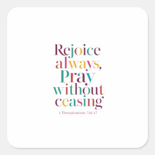 Continue Joy and Prayer: Bijbelboodschap verheffen Vierkante Sticker