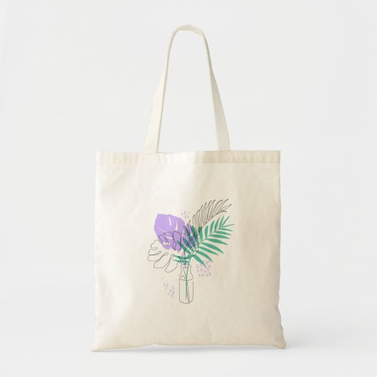 Continue Line Vase-Canvas tas (Voorkant)