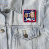 "Continue Obama's Progress" Verkiezing Hillary 201 Vierkante Button 5,1 Cm (In situ)