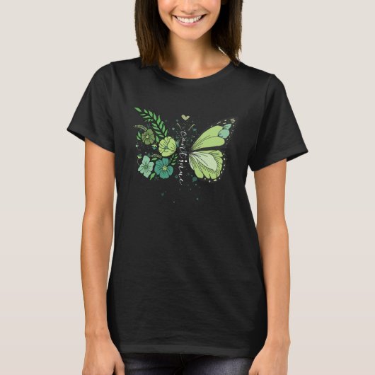 Continue Semicolon Mental Health Awareness Butterf T-shirt (Voorkant)