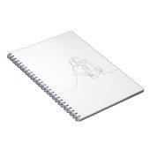 Continue tekening van schattig romantisch koppel i notitieboek (Rechterzijde)