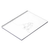 Continue tekening van schattig romantisch koppel i notitieboek (Linkerzijde)