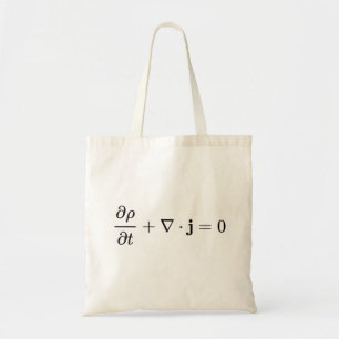 continuïteitsvergelijking, alle natuurkundige gebi tote bag