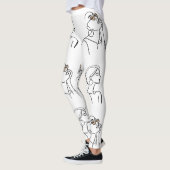 Continuous Line Fashion Woman Seamless Pattern E Leggings (Links)
