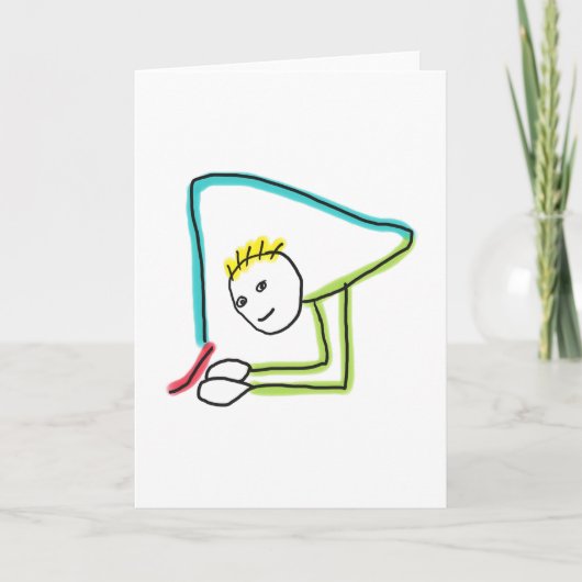 Contorsionist Stickman Kaart (Voorkant)