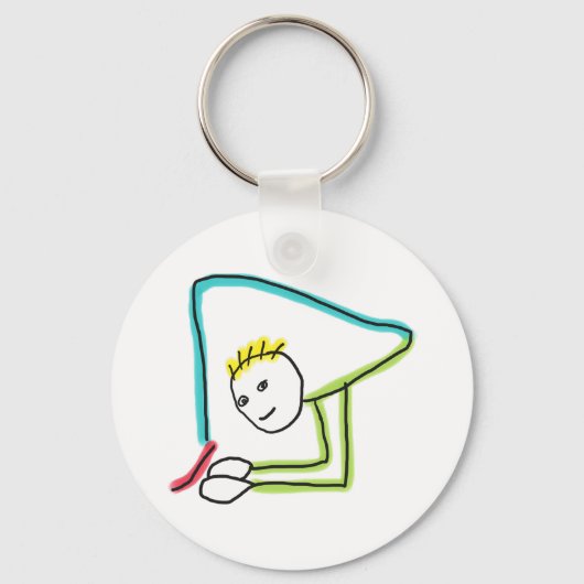 Contorsionist Stickman Sleutelhanger (Voorkant)