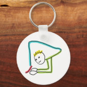 Contorsionist Stickman Sleutelhanger (Voorkant)