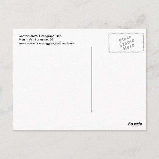 Contortionist in Tuxedo en Top Hat Briefkaart (Achterkant)