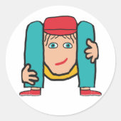 Contortionist Ronde Sticker (Voorkant)