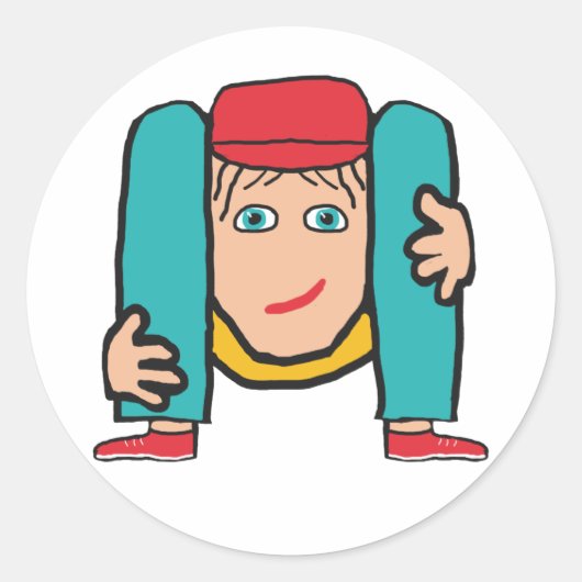 Contortionist Ronde Sticker (Voorkant)