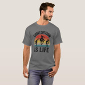 Contortionistische controle is het leven grappige  t-shirt (Voorkant volledig)