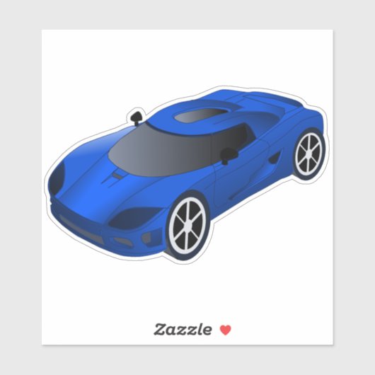 Contour blauw loopvlak sticker (Vel)